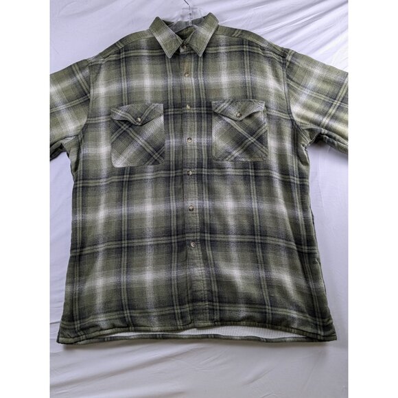 Vintage Wrangler Rugged Wear Thermal Lined Flannel Shirt Jacket Shacket Mens Lrg - Picture 1 of 15